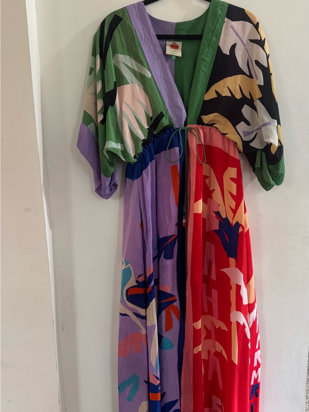 Women’s Multicolor Tropical Maxi Swim Cover-Up Dress - Picture 2 of 2
